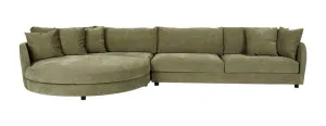 Hugo Tonda Right Chaise Set - Copeland Olive by GlobeWest, a Sofas for sale on Style Sourcebook