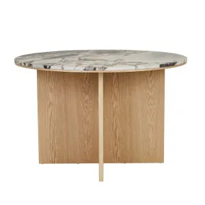 Elsie Round Dining Table - Matt Ocean Marble - Natural Ash by GlobeWest, a Dining Tables for sale on Style Sourcebook