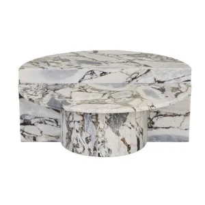 Elle Lune Coffee Table - Natural Ocean Marble by GlobeWest, a Coffee Table for sale on Style Sourcebook