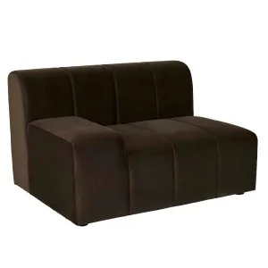 Juno Channel Round Corner Sofa - Cocoa Velvet by GlobeWest, a Sofas for sale on Style Sourcebook