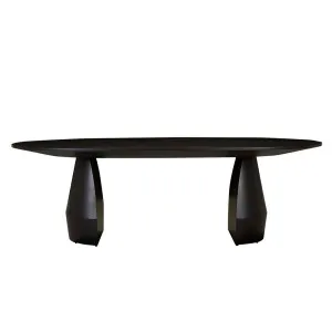 Bloom Oval Dining Table - Matt Dark Oak by GlobeWest, a Dining Tables for sale on Style Sourcebook