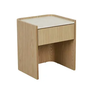 Elsie Bedside - Matt White Marble - Natural Ash by GlobeWest, a Bedside Tables for sale on Style Sourcebook