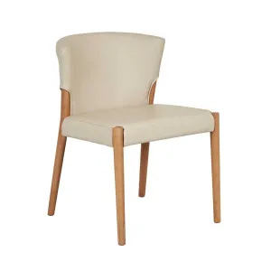 Sketch Ronda Upholstered Dining Chair - Limestone Leather - Light Oak by Sketch, a Chairs for sale on Style Sourcebook