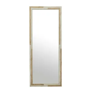 Taj Ribbon Floor Mirror - Bone Resin - White Bone by GlobeWest, a Mirrors for sale on Style Sourcebook