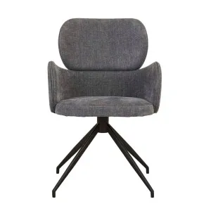 Edwin Spider Leg Office Chair - Copeland Granite - Black by GlobeWest, a Chairs for sale on Style Sourcebook