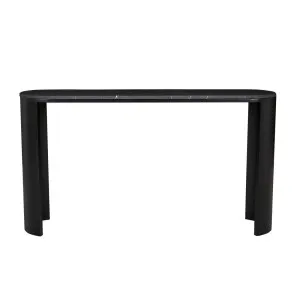 Classique Oval Marble Console - Matt Black Marble  - Matt Dark Oak by GlobeWest, a Console Table for sale on Style Sourcebook