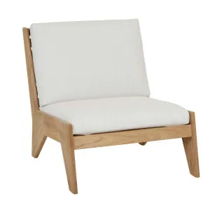 Haven Frame Occasional Chair - Snow - Natural Teak by GlobeWest, a Outdoor Chairs for sale on Style Sourcebook