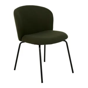 Ellis Dining Chair - Military Green - Black Metal by GlobeWest, a Chairs for sale on Style Sourcebook