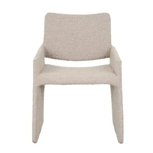 Jude Dining Armchair - Taupe Boucle by GlobeWest, a Chairs for sale on Style Sourcebook