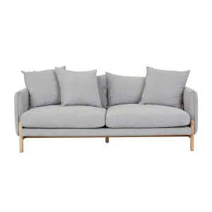 Vittoria Ingrid 3 Seater Sofa - Harbour Grey - Natural Ash Veneer by GlobeWest, a Sofas for sale on Style Sourcebook