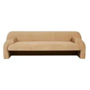 Juno Aubury 3 Seater Sofa - Camel Velvet by GlobeWest, a Sofas for sale on Style Sourcebook