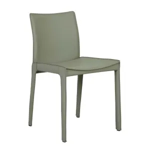 Carlo Dining Chair - Moss Recycled Leather by GlobeWest, a Chairs for sale on Style Sourcebook