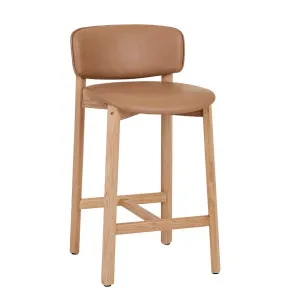 Sketch Pinta Barstool - Pecan Leather - Light Oak by Sketch, a Bar Stools for sale on Style Sourcebook