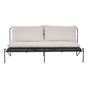 Fleur 3 Seater Sofa - Bone - Black by GlobeWest, a Outdoor Sofas for sale on Style Sourcebook