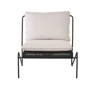 Fleur Sofa Chair - Bone - Black by GlobeWest, a Outdoor Chairs for sale on Style Sourcebook