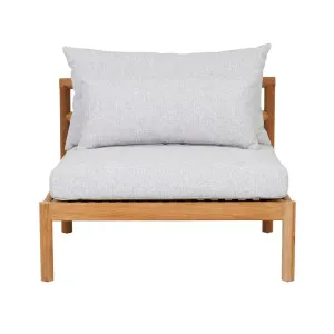 Wilomena Centre Sofa - Gully Grey - Natural Teak by GlobeWest, a Outdoor Sofas for sale on Style Sourcebook