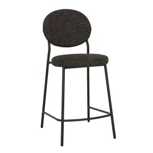 Laylah Loop Barstool - Ebony Weave - Black Metal by GlobeWest, a Bar Stools for sale on Style Sourcebook