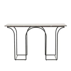 Celeste Arch Console - Pietro Grey Marble - Black by GlobeWest, a Console Table for sale on Style Sourcebook