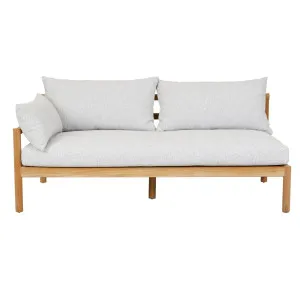 Wilomena Centre Sofa - Gully Grey - Natural Teak by GlobeWest, a Outdoor Sofas for sale on Style Sourcebook