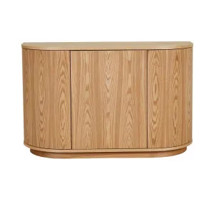 Oberon Crescent Storage Unit - Natural Ash by GlobeWest, a Sideboards, Buffets & Trolleys for sale on Style Sourcebook