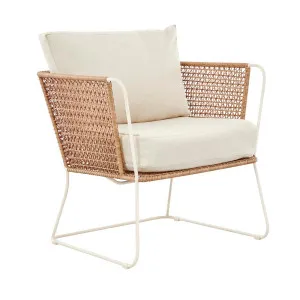 Cabana Sleigh Occasional Chair - Natural - Ivory by GlobeWest, a Outdoor Chairs for sale on Style Sourcebook