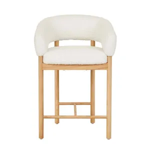 Jenson Barstool - Snow Boucle - Natural by GlobeWest, a Bar Stools for sale on Style Sourcebook