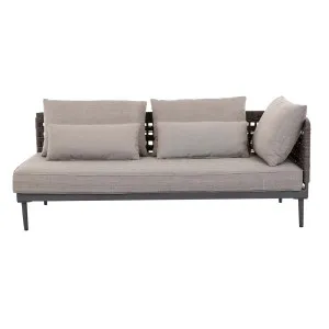 Cabana Weave 2 Seater Left Sofa - Graphite - Charcoal by GlobeWest, a Outdoor Sofas for sale on Style Sourcebook