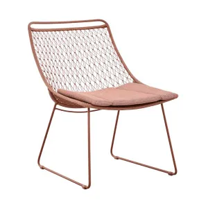 Corsica Sleigh Occasional Chair - Brique - Brique by GlobeWest, a Outdoor Chairs for sale on Style Sourcebook