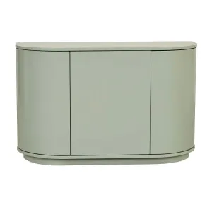 Oberon Crescent Storage Unit - Gloss Sage by GlobeWest, a Sideboards, Buffets & Trolleys for sale on Style Sourcebook