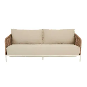 Aspen Club 3 Seater Sofa - Ivory - Safari Weave by GlobeWest, a Outdoor Sofas for sale on Style Sourcebook