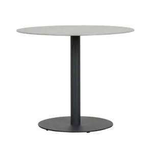 Portsea Cruise Round Dining Table - Grey Stone - Charcoal Aluminium by GlobeWest, a Tables for sale on Style Sourcebook