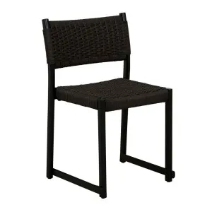 Anton Dining Chair - Black Papercord - Black Oak by GlobeWest, a Chairs for sale on Style Sourcebook