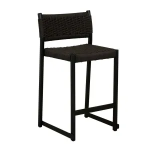 Anton Barstool - Black Papercord - Black Oak by GlobeWest, a Bar Stools for sale on Style Sourcebook