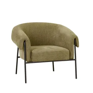 Sid Occasional Chair - Copeland Olive - Black Metal by GlobeWest, a Chairs for sale on Style Sourcebook