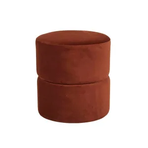 Tito Ottoman - Cinnamon Velvet by GlobeWest, a Ottomans for sale on Style Sourcebook