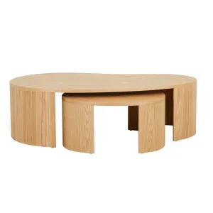 Oberon Curve Nest Coffee Table - Natural Ash by GlobeWest, a Coffee Table for sale on Style Sourcebook