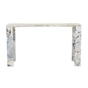 Atlas Slab Console Table - Natural Ocean Marble by GlobeWest, a Console Table for sale on Style Sourcebook