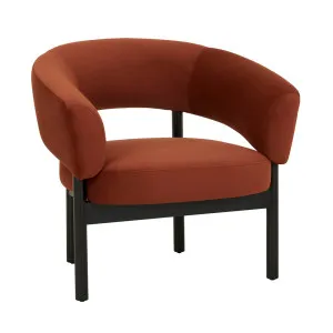 Jenson Occasional Chair - Cinnamon Velvet - BLACK ASH by GlobeWest, a Chairs for sale on Style Sourcebook