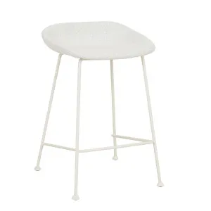 Turner Barstool - Birch Boucle - Bone Powdercoated Metal by GlobeWest, a Bar Stools for sale on Style Sourcebook