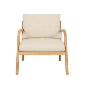 Belle Outdoor Occasional Chair - Straw Sunproof - Natural Teak by GlobeWest, a Outdoor Chairs for sale on Style Sourcebook