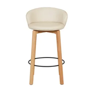 Sketch Glide Barstool - Limestone Leather - Light Oak by Sketch, a Bar Stools for sale on Style Sourcebook