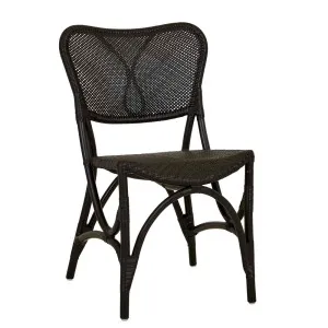 Luella Dining Chair - Black Rattan by GlobeWest, a Chairs for sale on Style Sourcebook