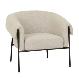 Sid Occasional Chair - Nougat - Black Metal by GlobeWest, a Chairs for sale on Style Sourcebook