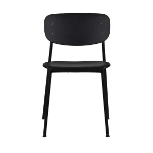 Lathan Dining Chair - Black Ash - Black Metal by GlobeWest, a Chairs for sale on Style Sourcebook