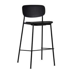 Lathan Barstool - Black Ash - Black Metal by GlobeWest, a Bar Stools for sale on Style Sourcebook