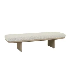 Hugo Bridge Bench Seat - Dapple Boucle - Grey Wash by GlobeWest, a Benches for sale on Style Sourcebook