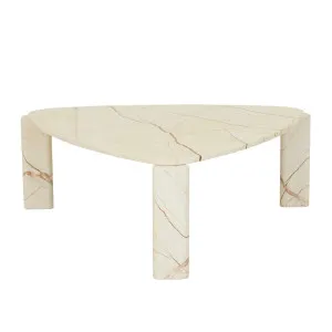 Amara Delta Coffee Table - Natural Brown Vein Marble by GlobeWest, a Coffee Table for sale on Style Sourcebook