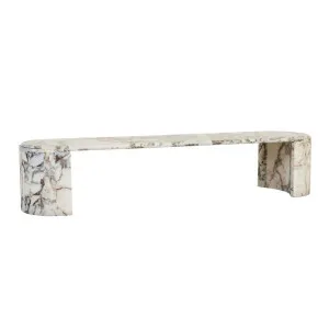 Amara Moon Bench - Natural Ocean Marble by GlobeWest, a Benches for sale on Style Sourcebook