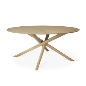 Ethnicraft Mikado Round Dining Table - Oak by Ethnicraft, a Dining Tables for sale on Style Sourcebook