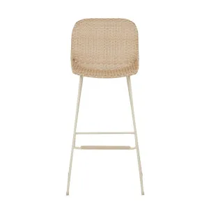 Granada Scoop Barstool - Linen - Linen by GlobeWest, a Outdoor Chairs for sale on Style Sourcebook